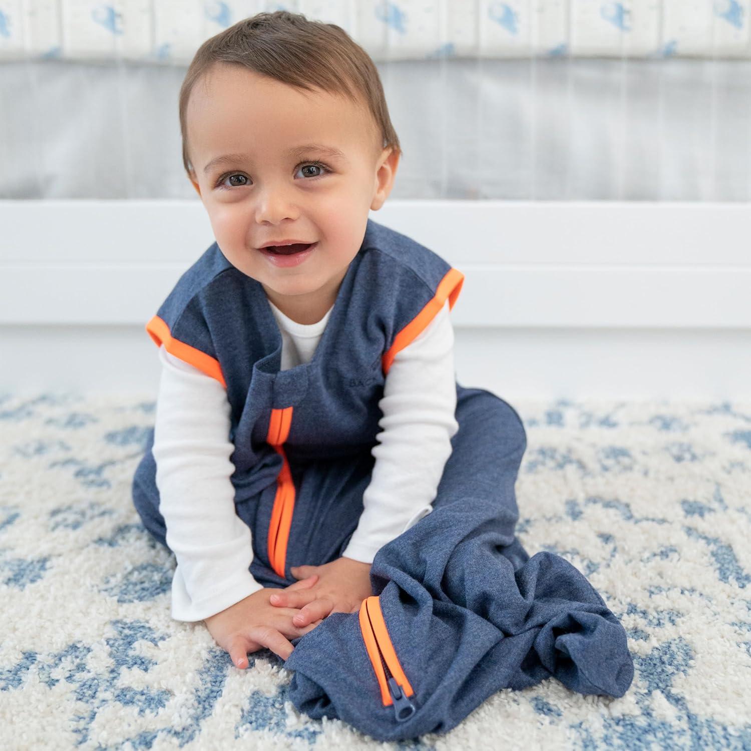 imageHALO Sleepsack Ideal Temp Baby Wearable Blanket TOG 10 NavyOrange SmallNavy