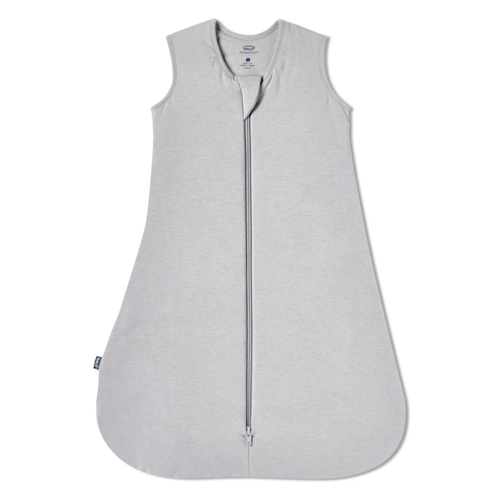 imageHALO SuperSoft Bamboo Wearable Blanket 15 TOG Buttery Soft Plush Baby Sleep Sack for Newborns Infants amp Toddlers HipHealthy Design Machine Washable 0 6 Months Small Blue FogStorm Grey