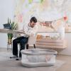 HALO BassiNest Connected Swivel Sleeper 3.0 – Smart Bassinet with AutoSoothe™, 360° Swivel, Cry Detection, Rocking, Vibration & Soothing Sounds, Easy Lowering Wall for Postpartum Recovery(3.0 BassiNest)