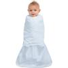 HALO Sleepsack Swaddle 3-6 Months and Wearable Blanket 6-12 Months 100% Organic Cotton 2-Piece Gift Set with Box, TOG 1.5(Chambray – Gift Box)