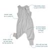 HALO Sleepsack Toddler Sleeping Bag, Luxe Fleece Wearable Blanket, TOG 2.0, Grey, 2T(Grey)