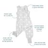 HALO Sleepsack Toddler Sleeping Bag, Luxe Fleece Wearable Blanket, TOG 2.0, Grey, 2T(In the Stars)