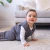 HALO SuperSoft Bamboo Wearable Blanket 1.5 TOG – Buttery Soft, Plush Baby Sleep Sack for Newborns, Infants & Toddlers, Hip-Healthy Design, Machine Washable, 0 – 6 Months, Small, Blue Fog(Charcoal)