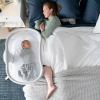 HALO BassiNest Connected Swivel Sleeper 3.0 – Smart Bassinet with AutoSoothe™, 360° Swivel, Cry Detection, Rocking, Vibration & Soothing Sounds, Easy Lowering Wall for Postpartum Recovery(3.0 BassiNest)
