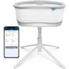 HALO BassiNest Connected Swivel Sleeper 3.0 – Smart Bassinet with AutoSoothe™, 360° Swivel, Cry Detection, Rocking, Vibration & Soothing Sounds, Easy Lowering Wall for Postpartum Recovery(3.0 Connected)