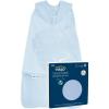 HALO Sleepsack Swaddle 100% Organic Cotton Newborn 1-Piece Gift Set with Box, TOG 1.5, 0-3 Months, Chambray(Chambray – Gift Box)
