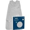 HALO Sleepsack Swaddle 100% Organic Cotton Newborn 1-Piece Gift Set with Box, TOG 1.5, 0-3 Months, Chambray(Cloud – Gift Box)