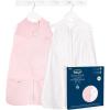 HALO Sleepsack Swaddle 3-6 Months and Wearable Blanket 6-12 Months 100% Organic Cotton 2-Piece Gift Set with Box, TOG 1.5(Strawberry – Gift Box)