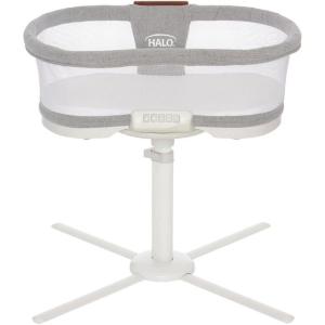 HALO BassiNest Connected Swivel Sleeper 3.0 – Smart Bassinet with AutoSoothe™, 360° Swivel, Cry Detection, Rocking, Vibration & Soothing Sounds, Easy Lowering Wall for Postpartum Recovery(Luxe Series)