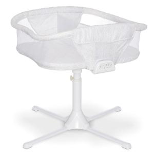 HALO BassiNest Twin Sleeper, Bedside Double Bassinet, Adjustable, Soothing Center with, Vibration, Soothing Sounds and Lullabies – Premiere Series, Sand Circle