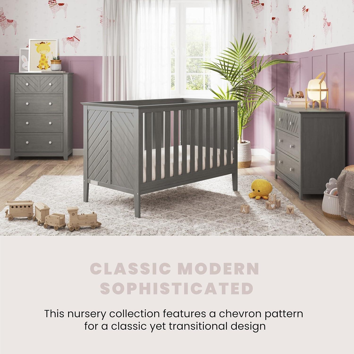 imageChild Craft Atwood 3in1 Euro Convertible Baby Crib Wooden Nursery Furniture Converts to Daybed and Toddler Bed 3 Mattress Height Adjustments NonToxic Baby Safe Finish Lunar Gray 3in1 Baby Safe Finish NonToxic Adjustable