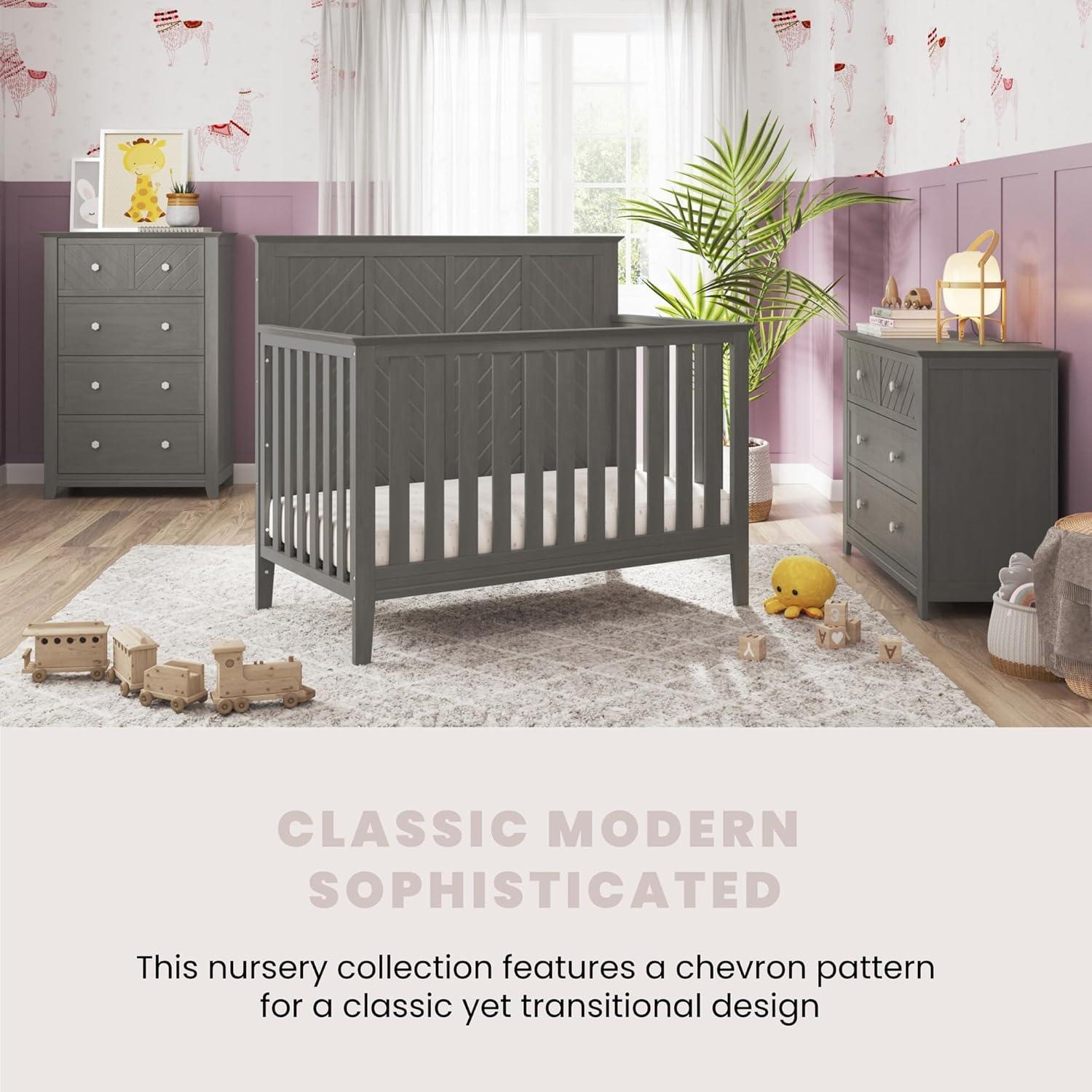 imageChild Craft Atwood 4Drawer Dresser for Nursery or Bedroom Plenty of Storage AntiTip Kit Included to Prevent Tipping NonToxic Baby Safe Finish Lunar Gray