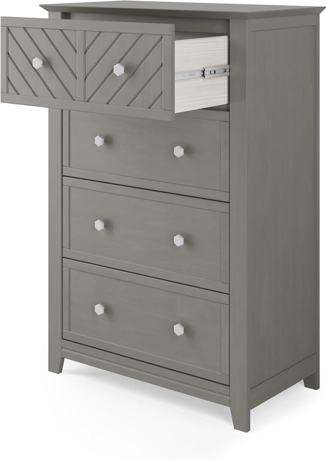 imageChild Craft Atwood 4Drawer Dresser for Nursery or Bedroom Plenty of Storage AntiTip Kit Included to Prevent Tipping NonToxic Baby Safe Finish Lunar Gray