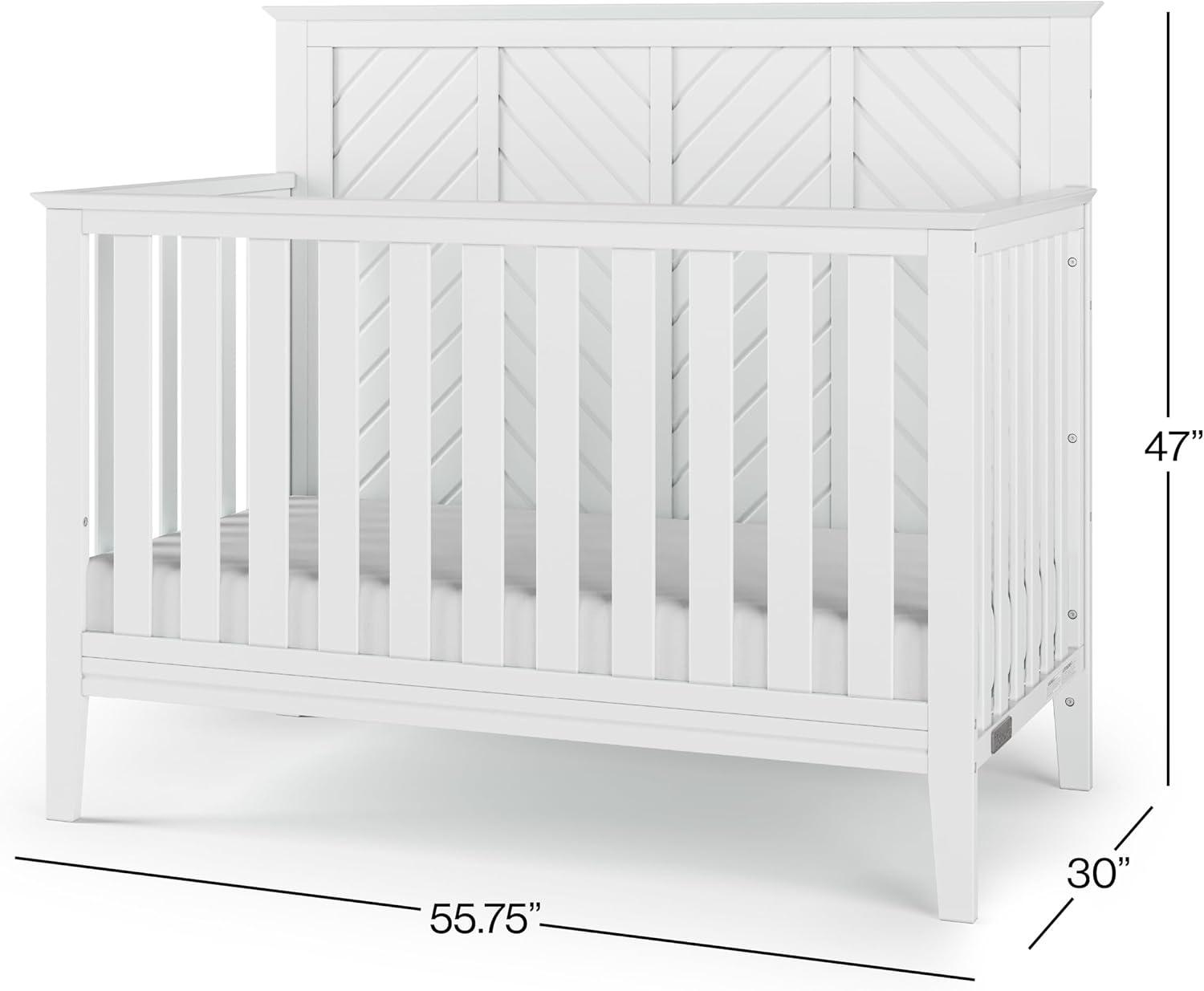 imageChild Craft Atwood 4in1 Convertible Baby Crib Wooden Nursery Furniture Converts to Daybed Toddler Bed and FullSize Bed 3 Mattress Height Adjustments NonToxic Baby Safe Finish Lunar Gray 4in1 Crib Baby Safe Finish NonToxic AdjustableMatte White