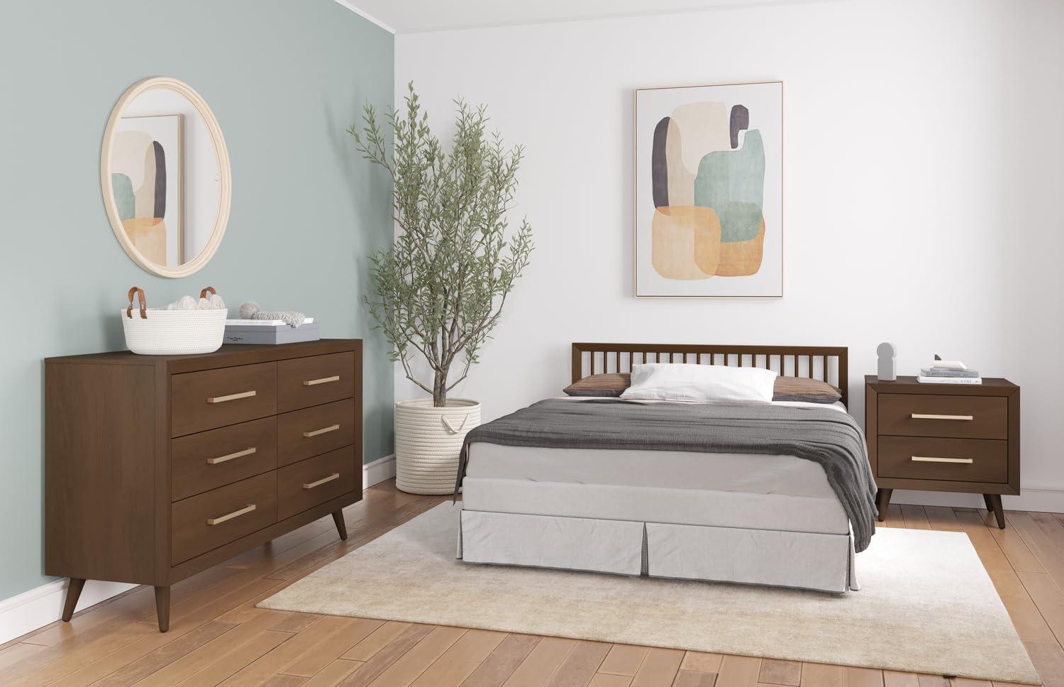 imageChild Craft Cranbrook 2 Drawer Nightstand for Nursery or Bedroom Large Storage Drawers Made of Sturdy Pinewood NonToxic Baby Safe Finish EbonyToasted Chestnut Brown
