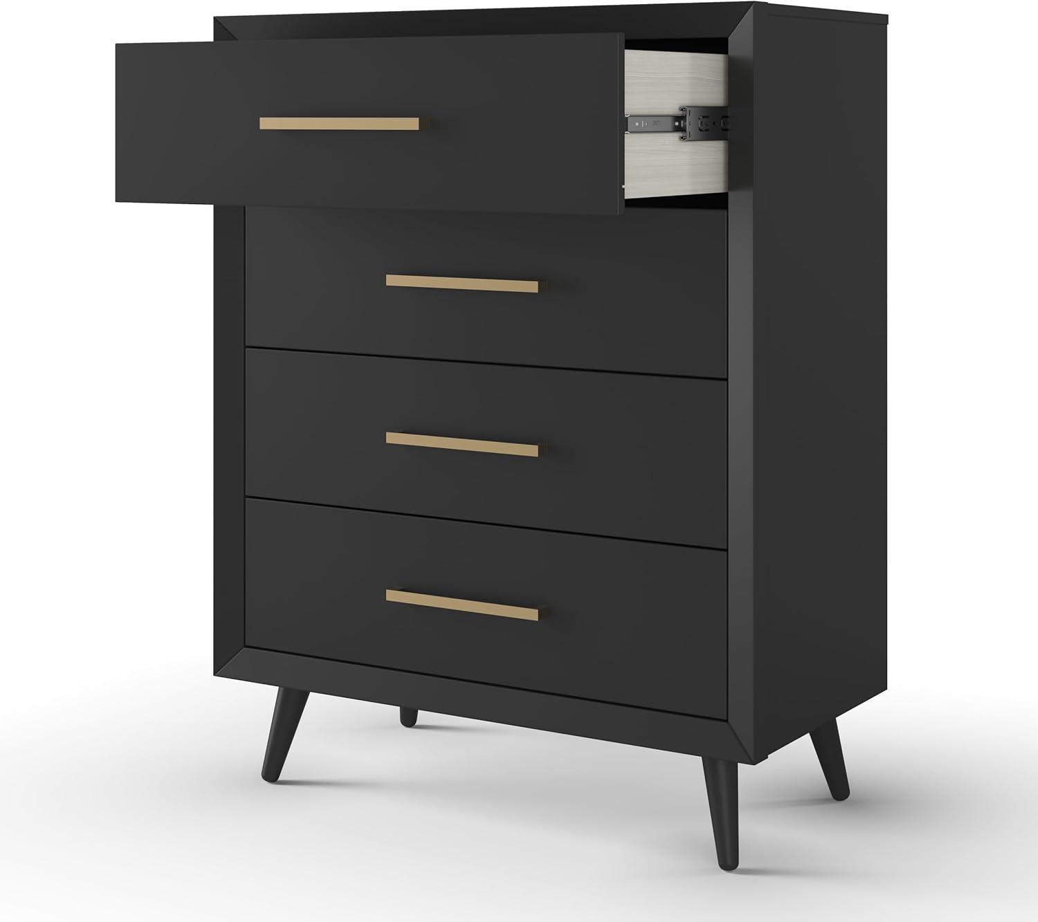 imageChild Craft Cranbrook 4 Drawer Dresser for Nursery or Bedroom Plenty of Storage AntiTip Kit Included to Prevent Tipping NonToxic Baby Safe Finish Lunar GrayEbony Black