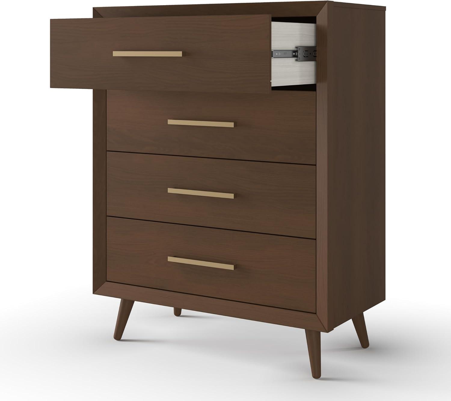 imageChild Craft Cranbrook 4 Drawer Dresser for Nursery or Bedroom Plenty of Storage AntiTip Kit Included to Prevent Tipping NonToxic Baby Safe Finish Lunar GrayToasted Chestnut Brown