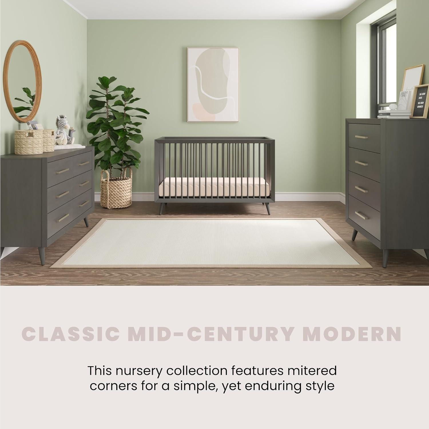 imageChild Craft Cranbrook 4in1 Convertible Crib Baby Crib Converts to Day Bed Toddler Bed and Full Size Bed 3 Adjustable Mattress Positions NonToxic Baby Safe Finish Lunar Gray