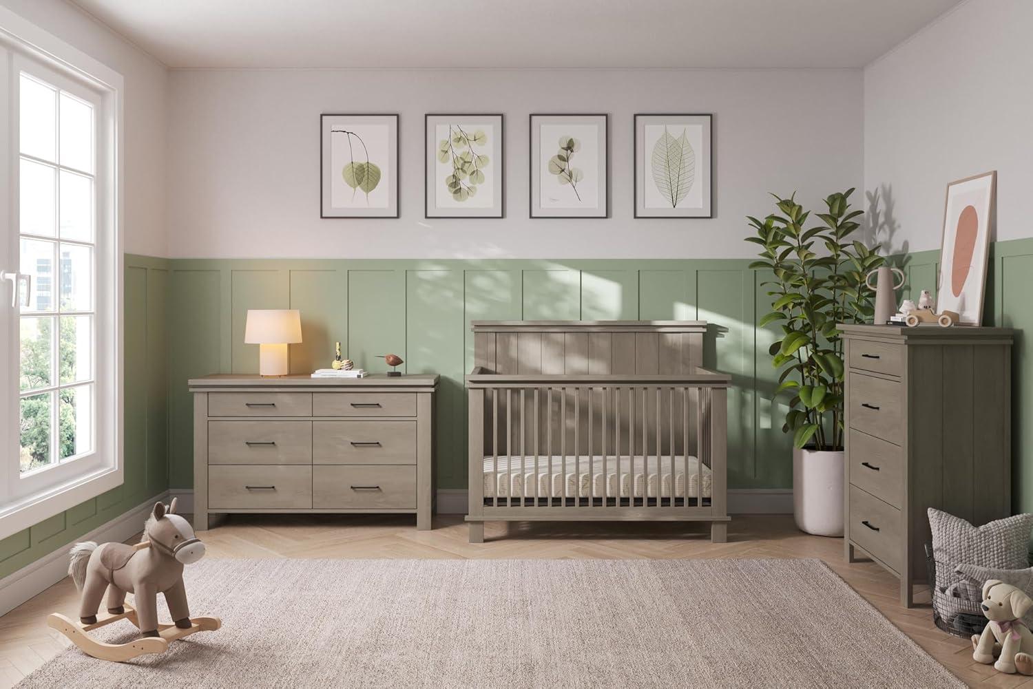 imageChild Craft Denman 4 Drawer Chest for Nursery or Bedroom Plenty of Storage AntiTip Kit Included to Prevent Tipping NonToxic Baby Safe Finish Midnight GrayCrescent Gray
