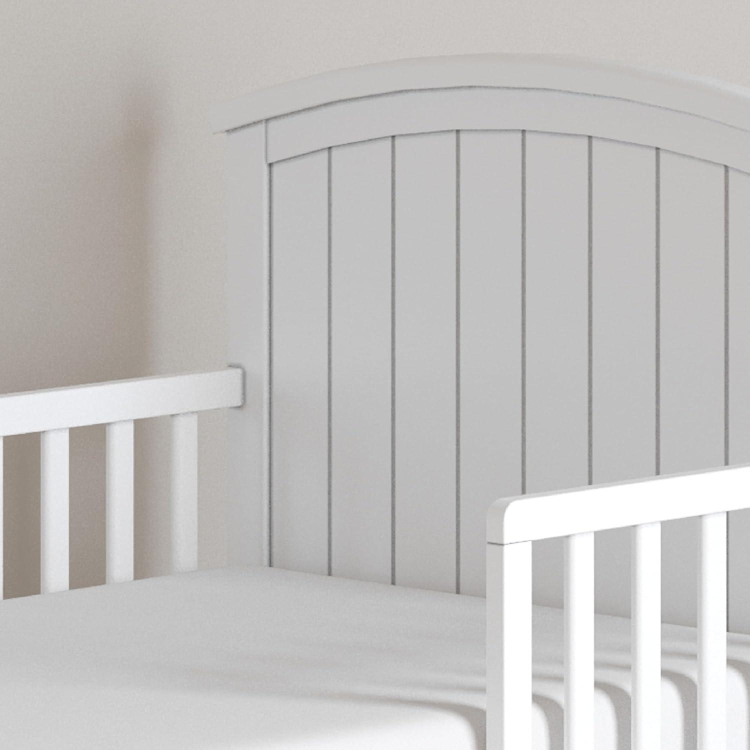 imageChild Craft Hampton Arch Top Toddler Bed for Kids with Guard Rails Low to Ground Design Made of Pinewood Featuring Clean Lines to Match Any Dcor Matte WhiteMatte White