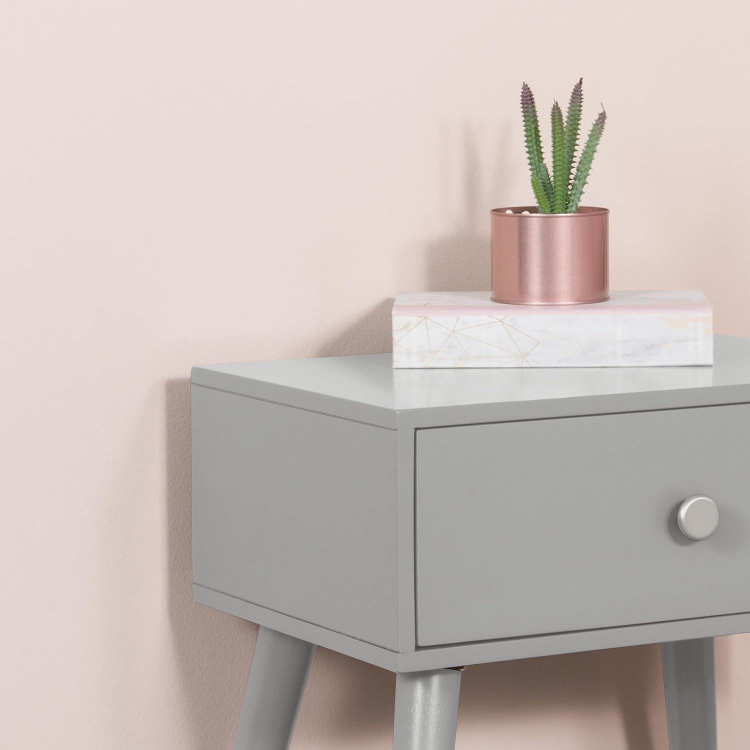 imageChild Craft Jordyn 2 Drawer Nightstand for Nursery or Bedroom Large Storage Drawers Made of Sturdy Pinewood NonToxic Baby Safe Finish Lunar GrayCool Gray