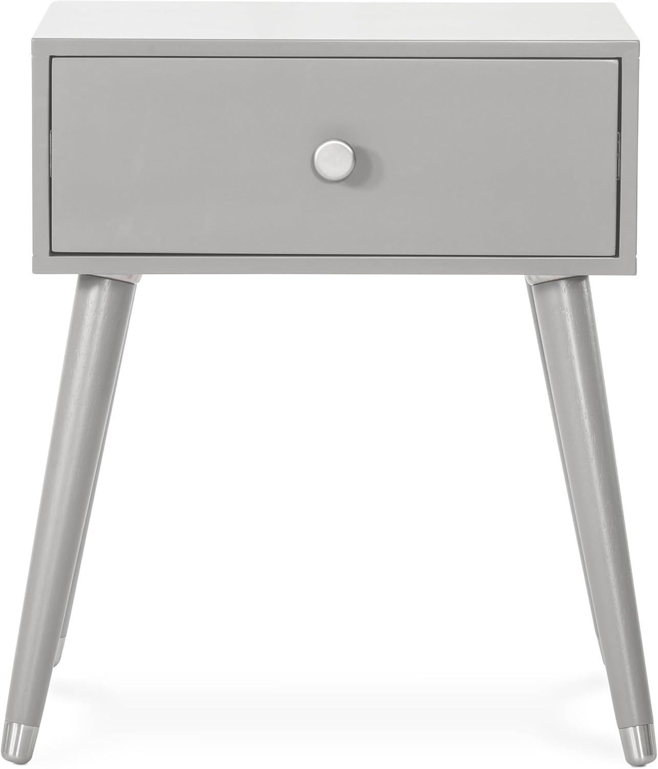 imageChild Craft Jordyn 2 Drawer Nightstand for Nursery or Bedroom Large Storage Drawers Made of Sturdy Pinewood NonToxic Baby Safe Finish Lunar GrayCool Gray
