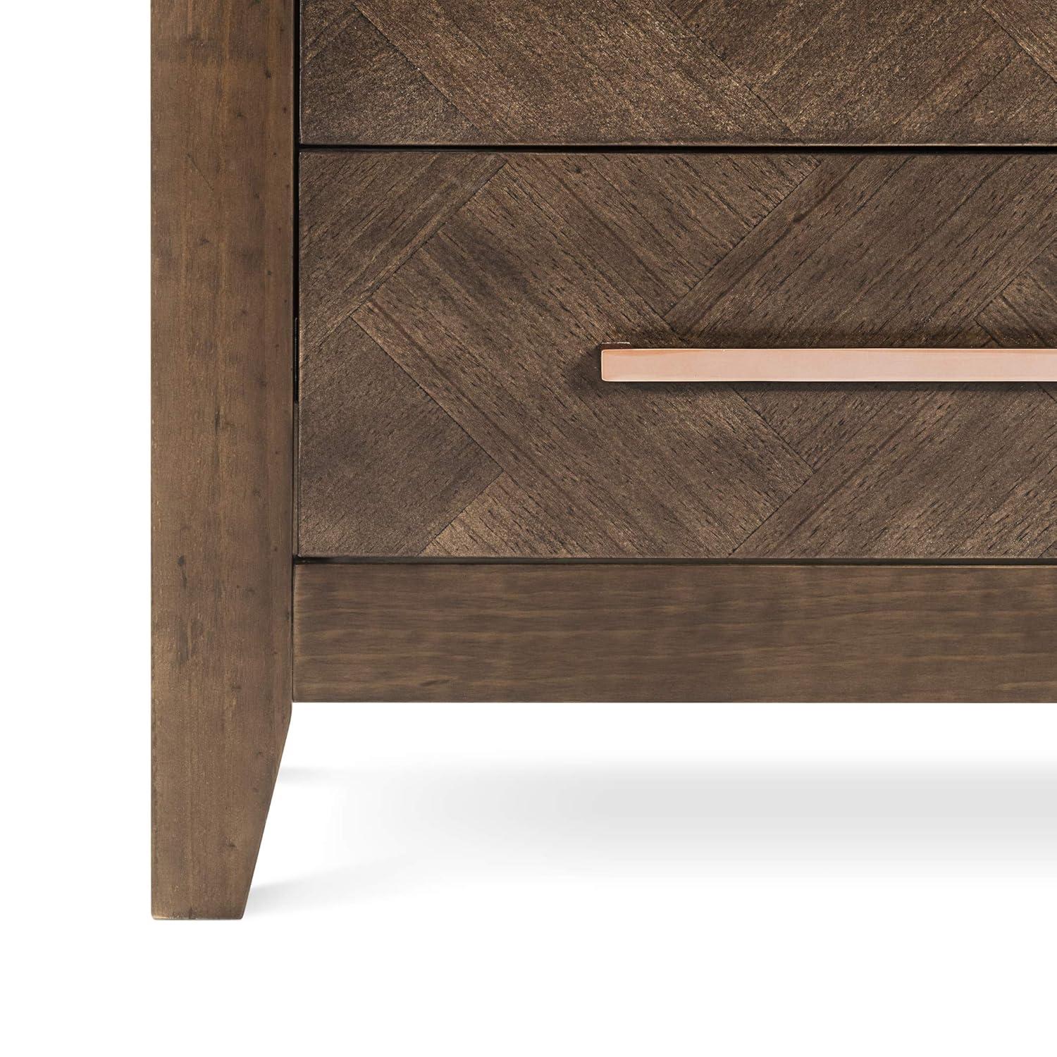imageChild Craft Kieran 2 Drawer Nightstand for Nursery or Bedroom Large Storage Drawers Made of Sturdy Pinewood NonToxic Baby Safe Finish Crescent GrayBrown