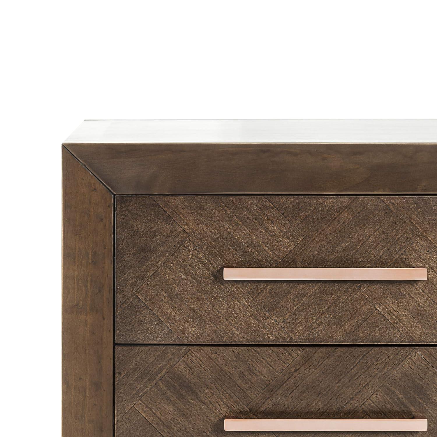imageChild Craft Kieran 2 Drawer Nightstand for Nursery or Bedroom Large Storage Drawers Made of Sturdy Pinewood NonToxic Baby Safe Finish Crescent GrayBrown