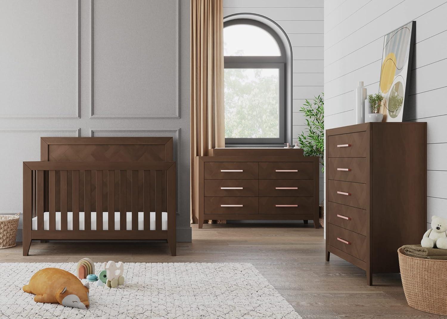 imageChild Craft Kieran 5 Drawer Chest for Nursery or Bedroom Plenty of Storage AntiTip Kit Included to Prevent Tipping NonToxic Baby Safe Finish Toasted ChestnutToasted Chestnut