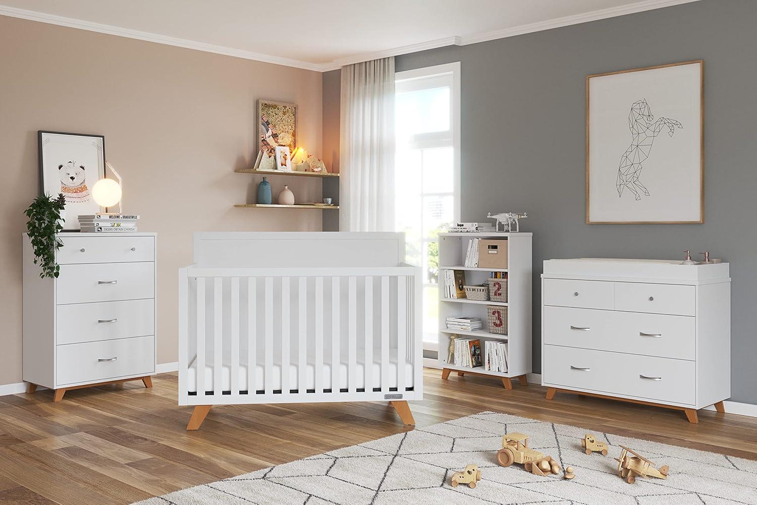 imageChild Craft SOHO 4 Drawer Chest for Nursery or Bedroom Plenty of Storage AntiTip Kit Included to Prevent Tipping NonToxic Baby Safe Finish Dusty HeatherWhiteNatural
