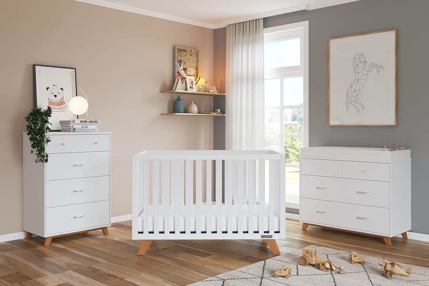 imageChild Craft SOHO 4 Drawer Chest for Nursery or Bedroom Plenty of Storage AntiTip Kit Included to Prevent Tipping NonToxic Baby Safe Finish Dusty HeatherWhiteNatural