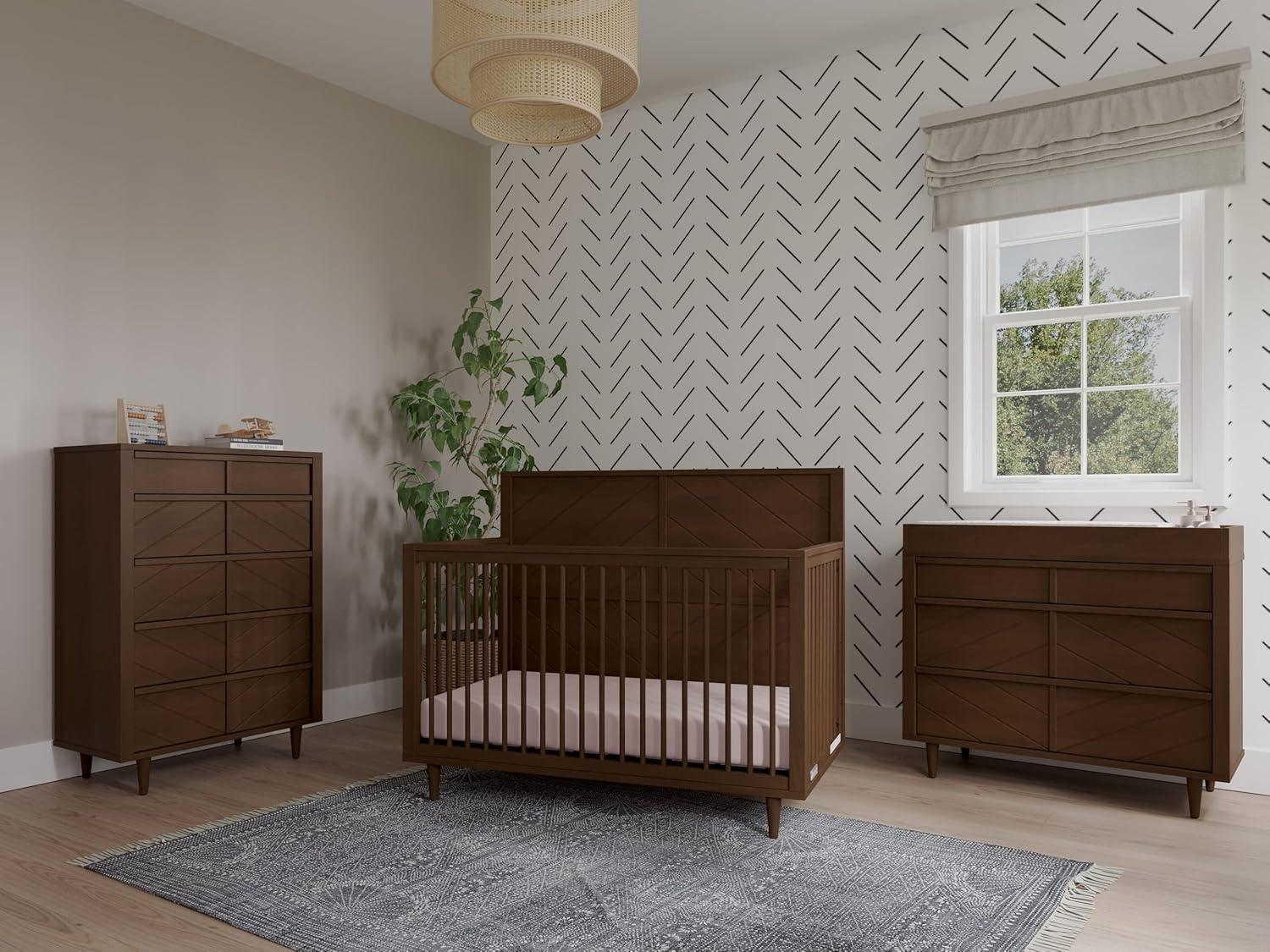 imageChild Craft Surrey Hill 5 Drawer Chest for Nursery or Bedroom Plenty of Storage AntiTip Kit Included to Prevent Tipping NonToxic Baby Safe Finish Lunar GrayToasted Chestnut