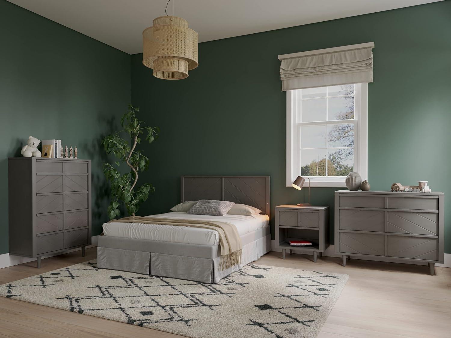 imageChild Craft Surrey Hill 5 Drawer Chest for Nursery or Bedroom Plenty of Storage AntiTip Kit Included to Prevent Tipping NonToxic Baby Safe Finish Lunar GrayLunar Gray