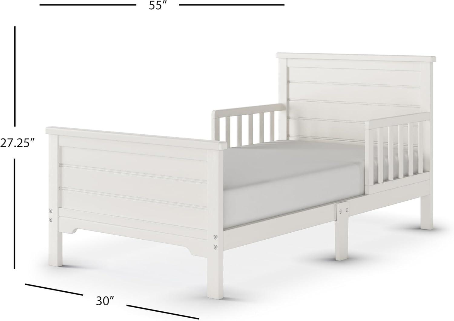 imageChild Craft Woodland Flat Top Toddler Bed for Kids with Guard Rails Low to Ground Design Made of Pinewood Featuring Clean Lines to Match Any Dcor Brushed PebbleBrushed Cotton