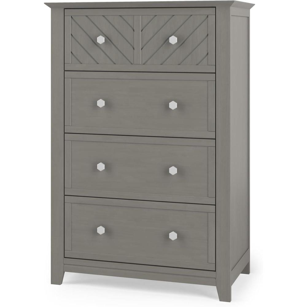 imageChild Craft Atwood 4Drawer Dresser for Nursery or Bedroom Plenty of Storage AntiTip Kit Included to Prevent Tipping NonToxic Baby Safe Finish Lunar Gray