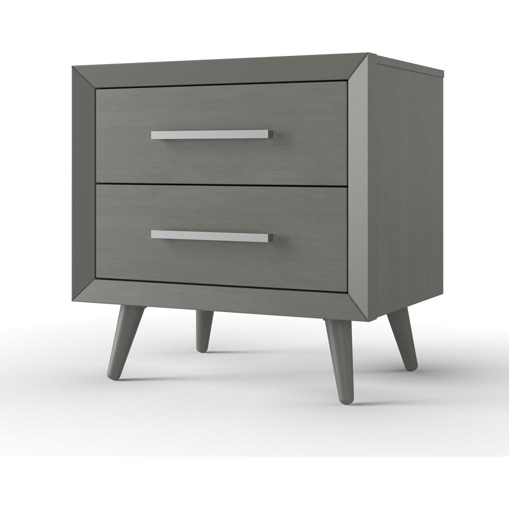 imageChild Craft Cranbrook 2 Drawer Nightstand for Nursery or Bedroom Large Storage Drawers Made of Sturdy Pinewood NonToxic Baby Safe Finish EbonyLunar Gray