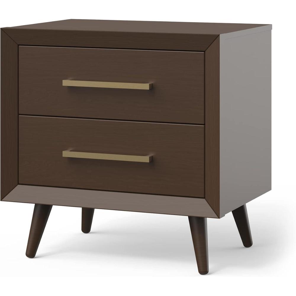 imageChild Craft Cranbrook 2 Drawer Nightstand for Nursery or Bedroom Large Storage Drawers Made of Sturdy Pinewood NonToxic Baby Safe Finish EbonyToasted Chestnut Brown