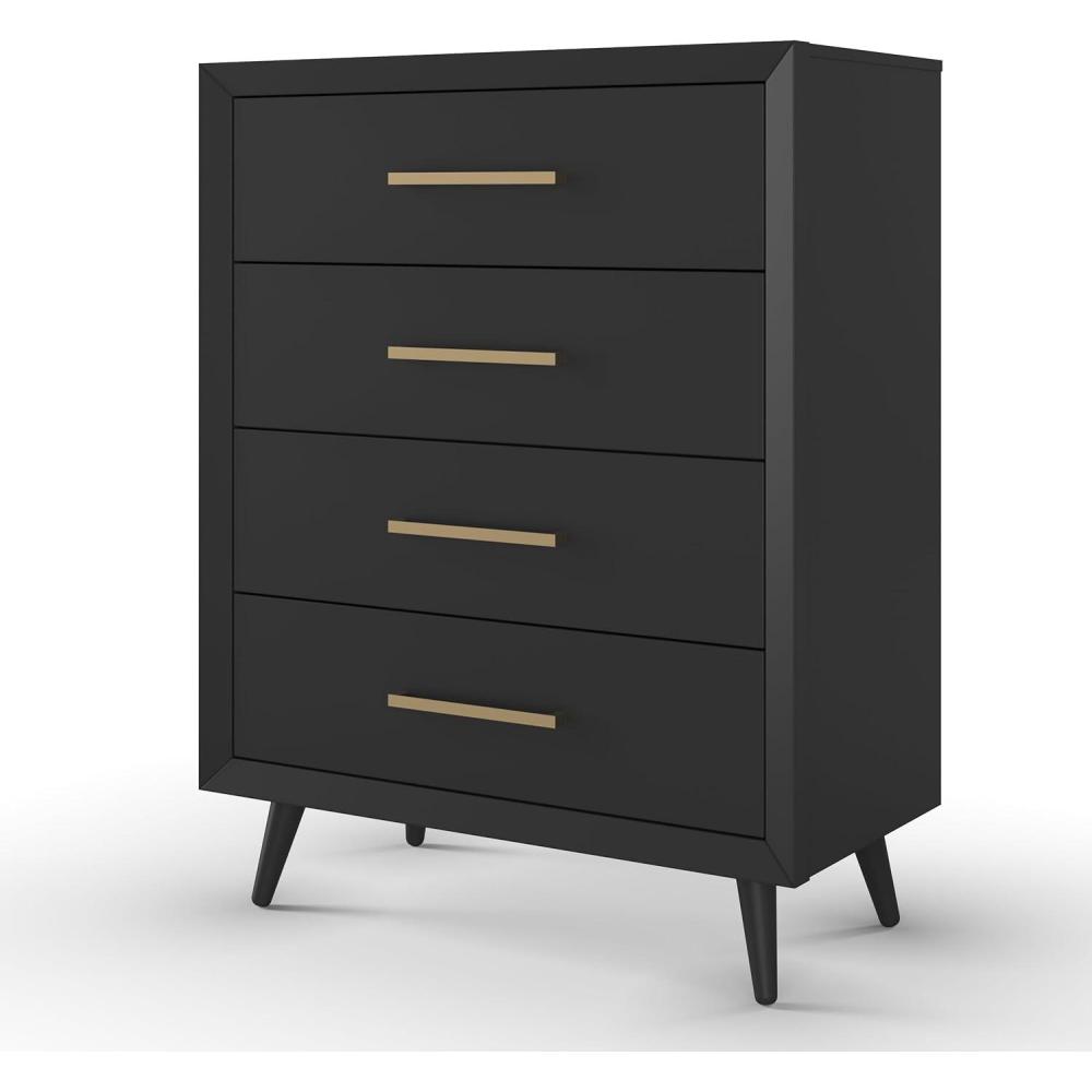 imageChild Craft Cranbrook 4 Drawer Dresser for Nursery or Bedroom Plenty of Storage AntiTip Kit Included to Prevent Tipping NonToxic Baby Safe Finish Lunar GrayEbony Black