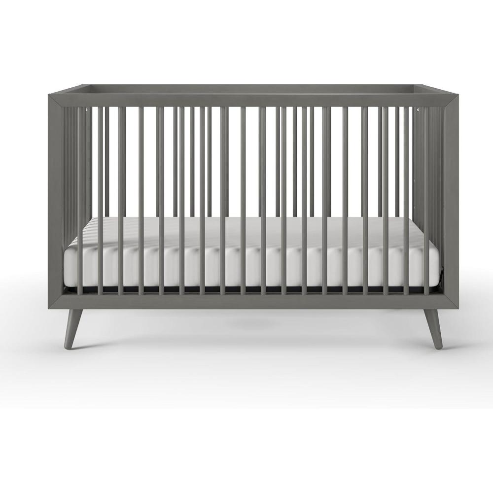 imageChild Craft Cranbrook 4in1 Convertible Crib Baby Crib Converts to Day Bed Toddler Bed and Full Size Bed 3 Adjustable Mattress Positions NonToxic Baby Safe Finish Lunar Gray