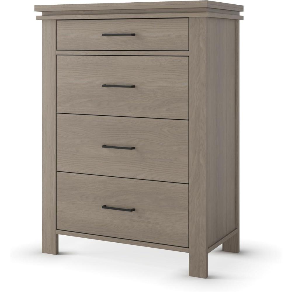 imageChild Craft Denman 4 Drawer Chest for Nursery or Bedroom Plenty of Storage AntiTip Kit Included to Prevent Tipping NonToxic Baby Safe Finish Midnight GrayCrescent Gray