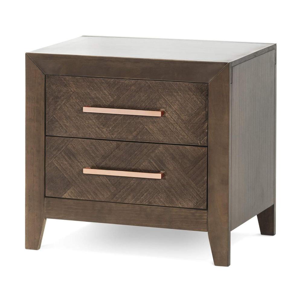 imageChild Craft Kieran 2 Drawer Nightstand for Nursery or Bedroom Large Storage Drawers Made of Sturdy Pinewood NonToxic Baby Safe Finish Crescent GrayBrown