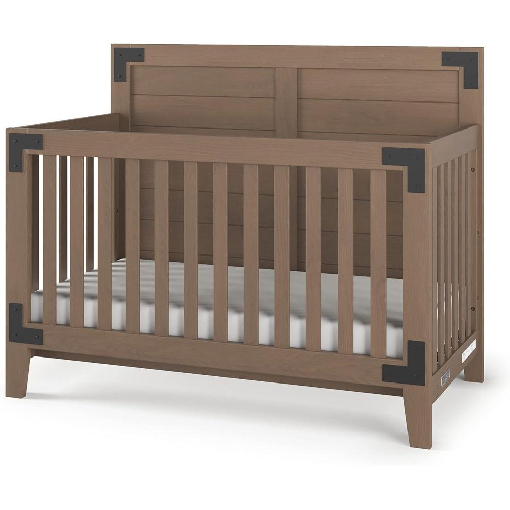 imageChild Craft Lucas 4in1 Convertible Crib Baby Crib Converts to Day Bed Toddler Bed and Full Size Bed 3 Adjustable Mattress Positions NonToxic Baby Safe Finish Dusty Heather