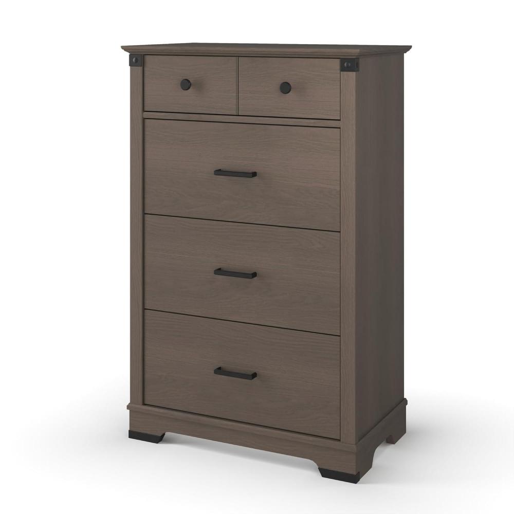 imageChild Craft Redmond 4 Drawer Chest for Nursery or Bedroom Plenty of Storage AntiTip Kit Included to Prevent Tipping NonToxic Baby Safe Finish Coach CherryGrey
