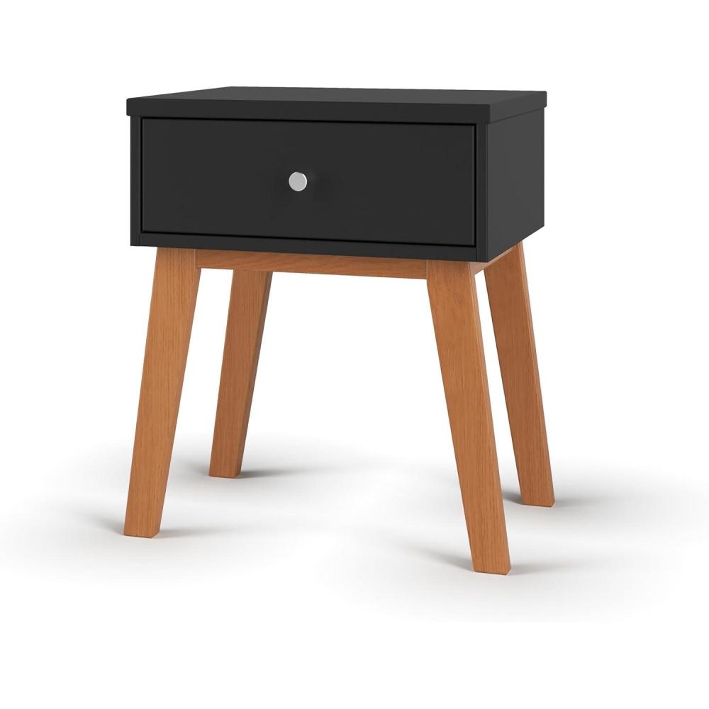 imageChild Craft SOHO 1 Drawer Nightstand for Nursery or Bedroom Large Storage Drawer Made of Sturdy Pinewood NonToxic Baby Safe Finish EbonyEbony