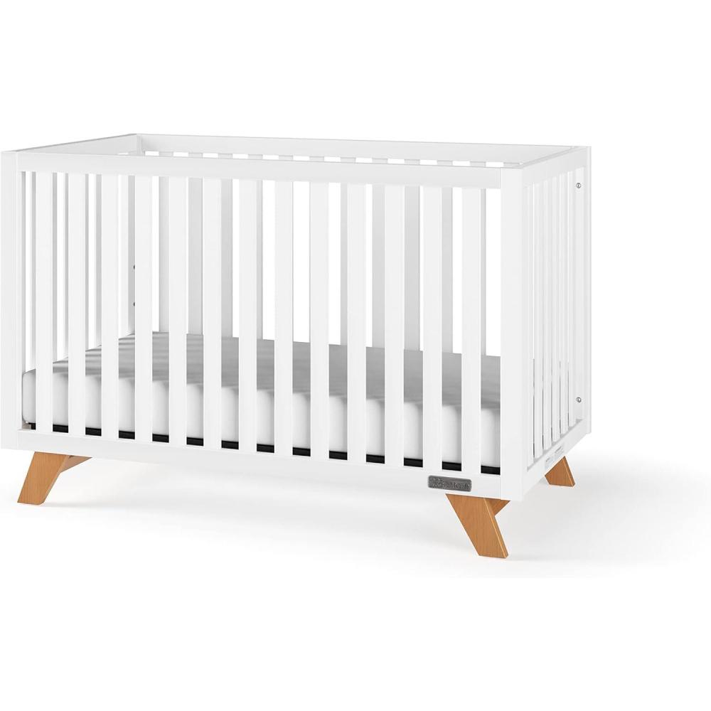 imageChild Craft SOHO 4in1 Convertible Crib Baby Crib Converts to Day Bed Toddler Bed and Full Size Bed 3 Adjustable Mattress Positions NonToxic Baby Safe Finish WhiteNatural