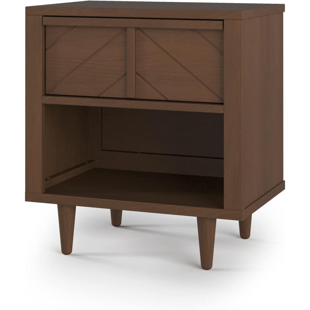 imageChild Craft Surrey Hill 1 Drawer Nightstand for Nursery or Bedroom Large Storage Drawer Made of Sturdy Pinewood NonToxic Baby Safe Finish Toasted ChestnutToasted Chestnut