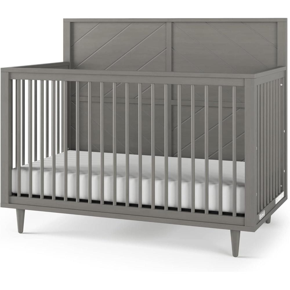 imageChild Craft Surrey Hill 4in1 Convertible Crib Baby Crib Converts to Day Bed Toddler Bed and Full Size Bed 3 Adjustable Mattress Positions NonToxic Baby Safe Finish Lunar Gray