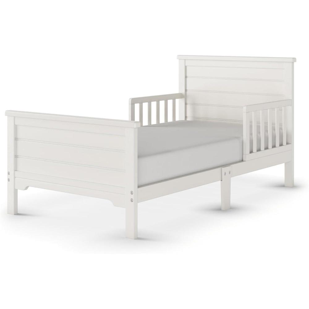 imageChild Craft Woodland Flat Top Toddler Bed for Kids with Guard Rails Low to Ground Design Made of Pinewood Featuring Clean Lines to Match Any Dcor Brushed PebbleBrushed Cotton