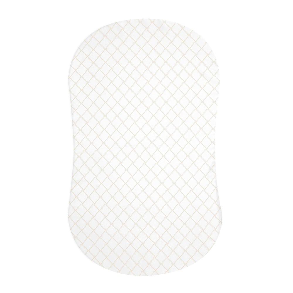 imageHALO BassiNest Fitted Sheet  100 Cotton Soft and Breathable Bassinet Sheet for Babies 30 x 16 PreShrunk Sheet PebbleNautical Net