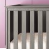 Child Craft Atwood 3-in-1 Euro Convertible Baby Crib, Wooden Nursery Furniture Converts to Daybed and Toddler Bed, 3 Mattress Height Adjustments, Non-Toxic Baby Safe Finish, Lunar Gray | 3-in-1, Baby Safe Finish, Non-Toxic, Adjustable